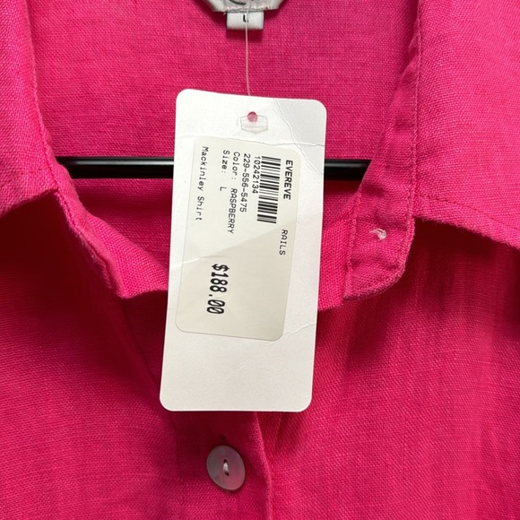 NWT Rails Mackinley shirt size large raspberry - Picture 7 of 7